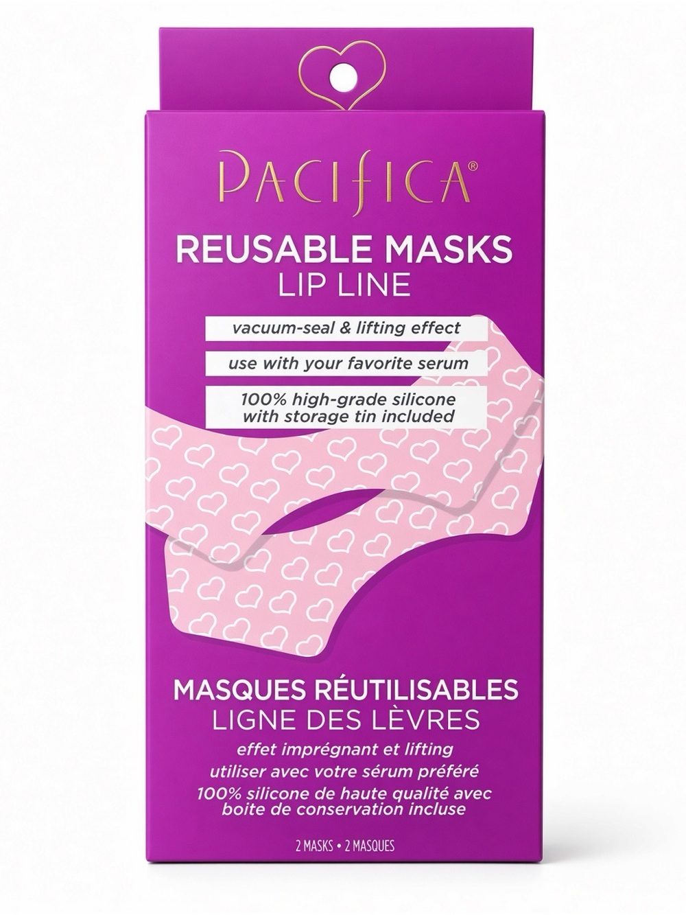 Pacifica Beauty | Reusable Lip Line Mask | 100% Silicone | Vacuum Seal & Lifting